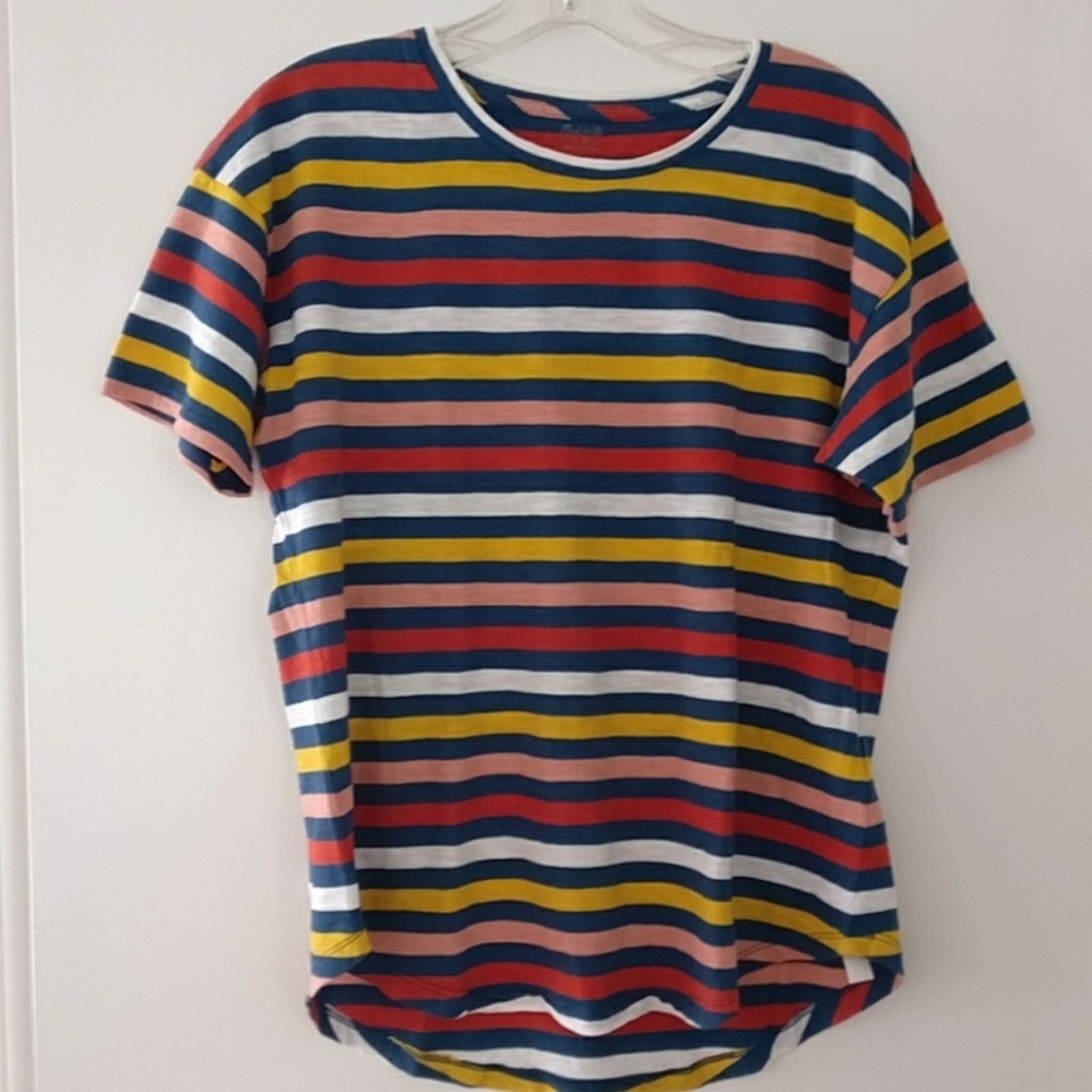 Madewell women's striped shirt sleeve top